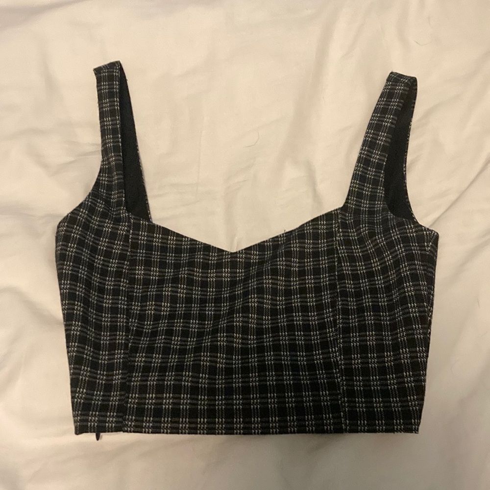 Checkered crop top